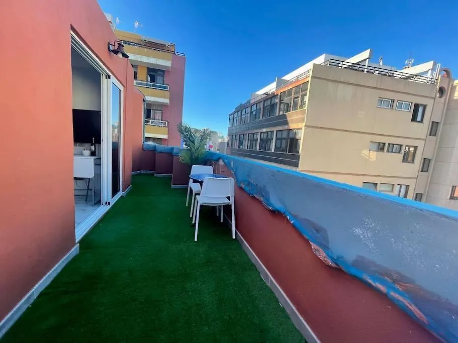 New Attic With Terrace And Air Conditioning At Las Canteras Beach Parking Optional Las Palmas de Gran Canaria Apartment